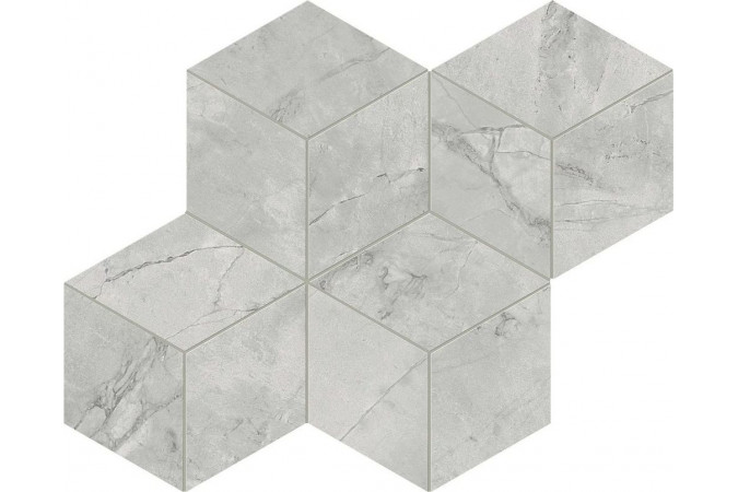 Декор AF8O Marvel Grey Cloud Mosaico Esagono Silk