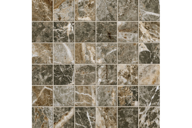 Мозаика 610110001190 FORTE DEI MARMI QUARK Breccia di Caravaggio 300x300 Waxed
