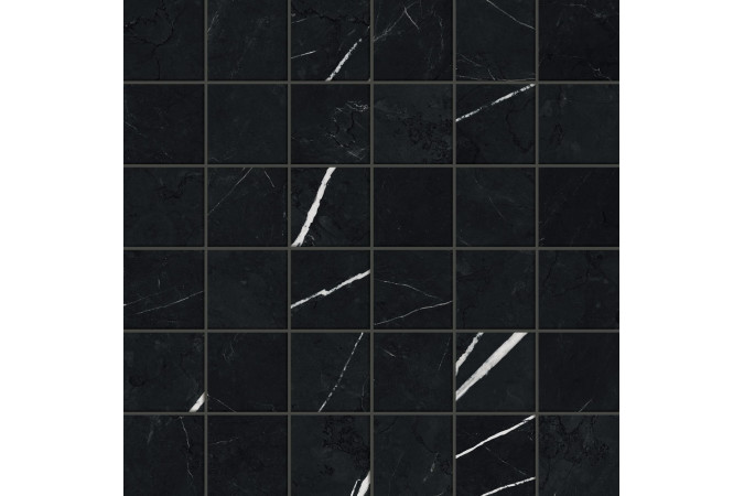 Фото 610110001071 Elegant Black FORTE DEI MARMI черный 30x30 матовый мозаика - 1