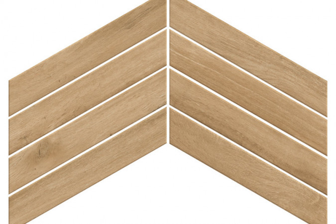 Фото Керамогранит 600010002449 Фьюжн Оак Голден Шеврон / Fusion Oak Golden Chevron7,5x45 9мм матовый - 1