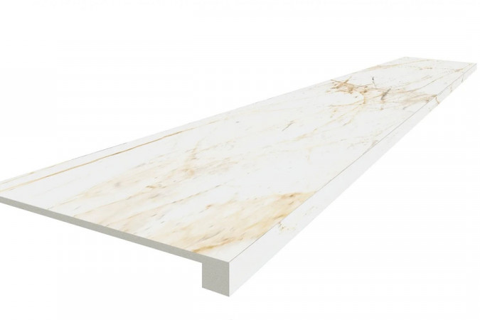 Ступень из керамогранита 620070002804 Канова Уайт / Canova White 33x60 9мм матовый
