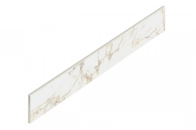 Плинтуст из керамогранита 610130006209 Канова Уайт / Canova White 7,2x60 9мм матовый