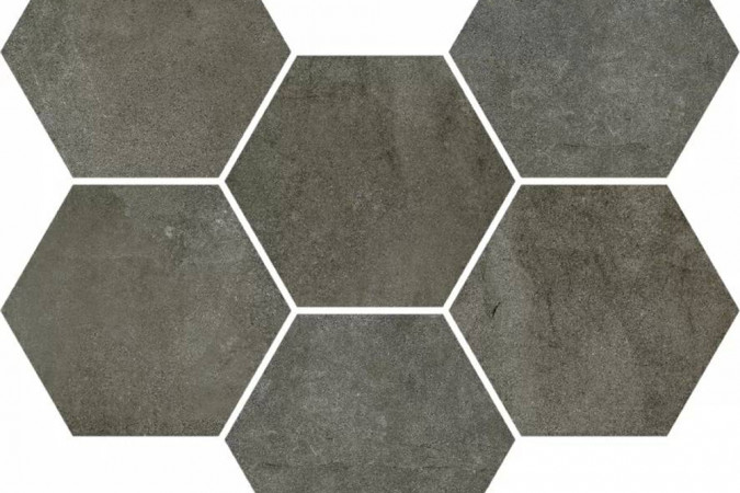 Фото Мозаика 620110000174 Экспо Дарк Гексагон / Expo Dark Hexagon 25x29 матовый - 1