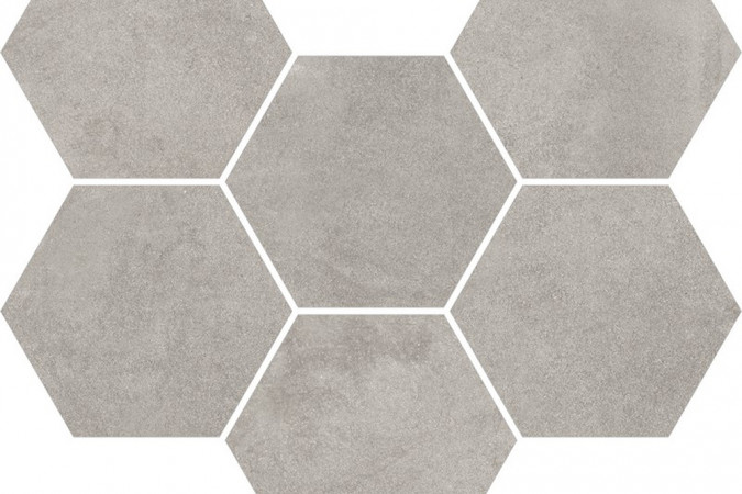 Фото Мозаика 620110000173 Экспо Грэй Гексагон / Expo Grey Hexagon 25x29 матовый - 1