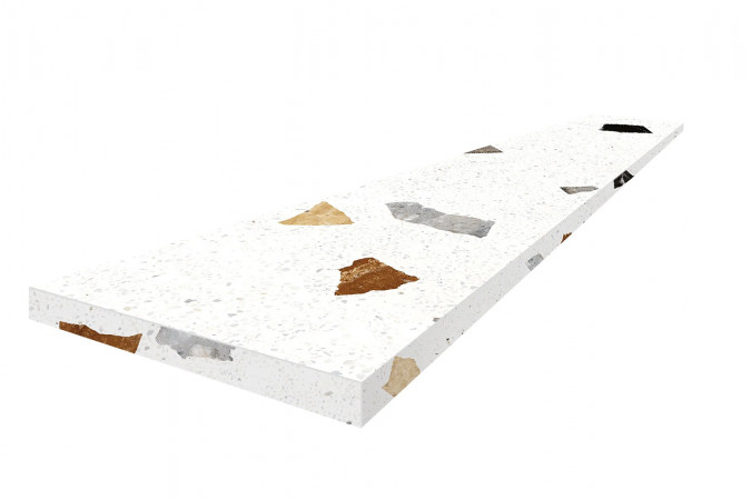 Фото 620070002373 УАЙТ 120 УГЛ.ЛЕВ Palladio белый 33x120 матовый - 1