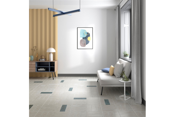 Фото Керамогранит HUED GREY 100х300см matt 3мм на сетке - 22