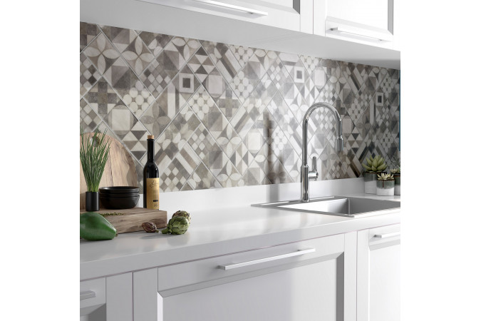 Фото Керамогранит HUED GREY 120x360см matt 3мм на сетке - 22