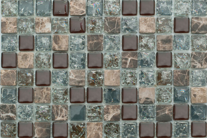 Фото Мозаика NS Mosaic No-191A стекло камень 29,8x29,8см - 1