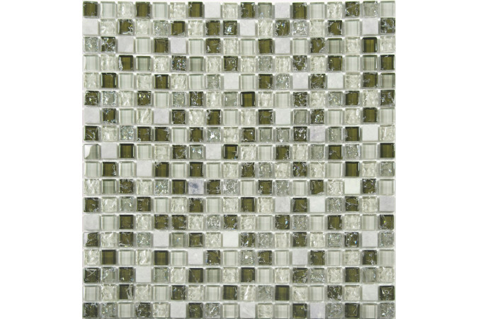 Фото Мозаика NS Mosaic No-231 стекло камень 30,5x30,5см - 1