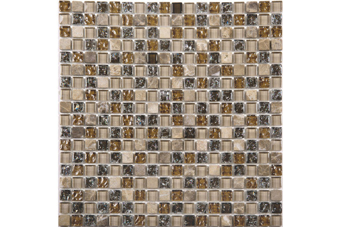 Фото Мозаика NS Mosaic No-233 стекло камень 30,5x30,5см - 1