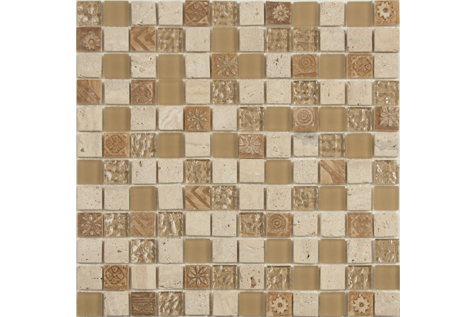 Фото Мозаика NS Mosaic S-801 стекло камень 29,8x29,8см - 1