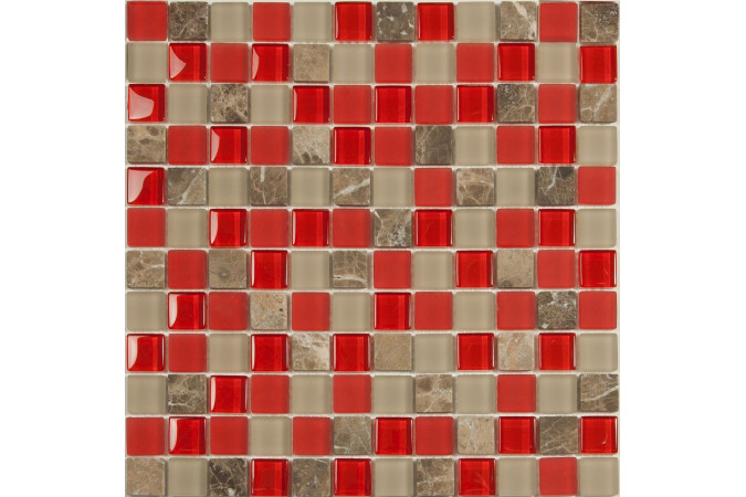 Фото Мозаика NS Mosaic S-808 стекло камень 29,8x29,8см - 1