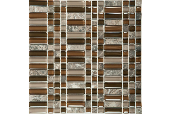 Фото Мозаика NS Mosaic S-809 стекло камень 30x30см - 1