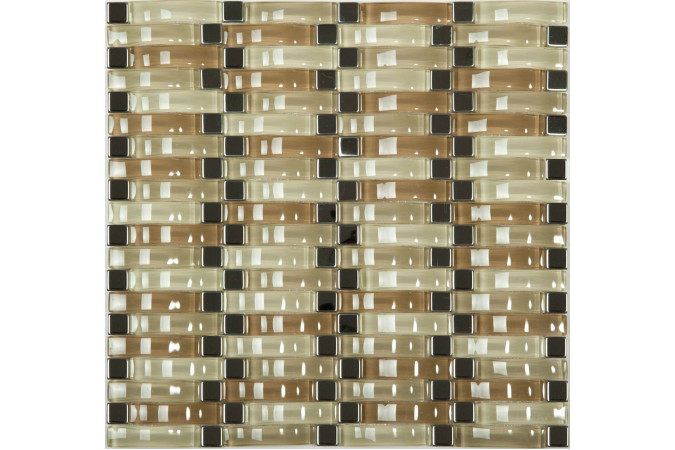 Фото Мозаика NS Mosaic S-813 стекло метал 31x31,3см - 1