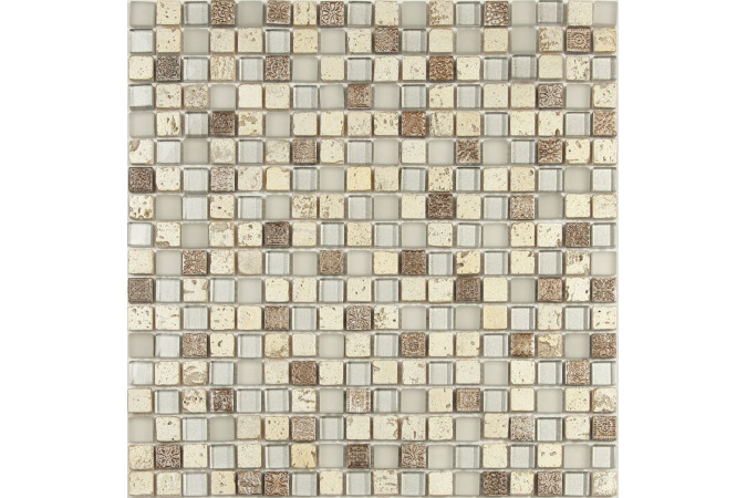 Фото Мозаика NS Mosaic S-821 стекло керамика 30,5x30,5см - 1