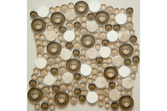 Фото Мозаика NS Mosaic S-825 стекло камень 28x28см - 1