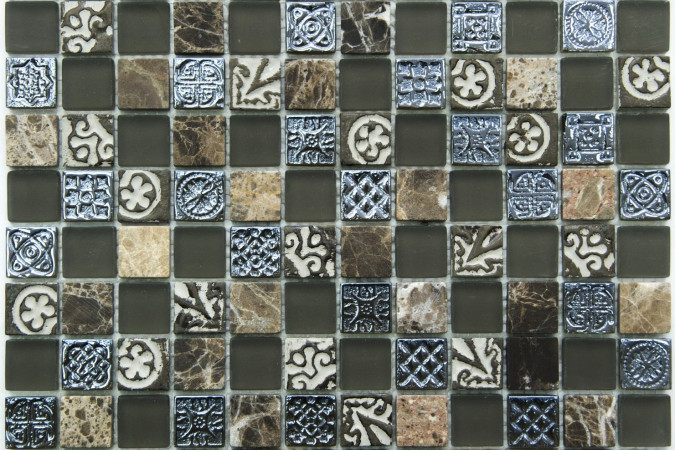 Фото Мозаика NS Mosaic S-835 стекло 29,8x29,8см - 1