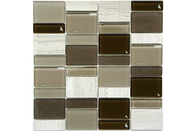 Фото Мозаика NS Mosaic S-837 стекло 29,8x29,8см - 1