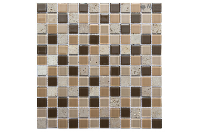 Фото Мозаика NS Mosaic S-852 стекло камень 29,8x29,8см - 1