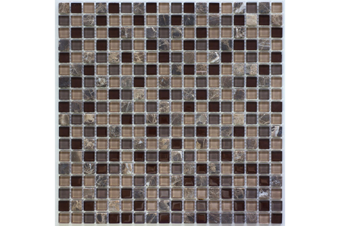 Фото Мозаика NS Mosaic S-855 стекло камень 30,5x30,5см - 1