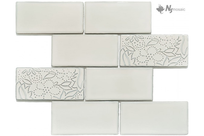 Фото Мозаика NS Mosaic PQ73150-04 керамика глянцевая 31,5x31см - 2