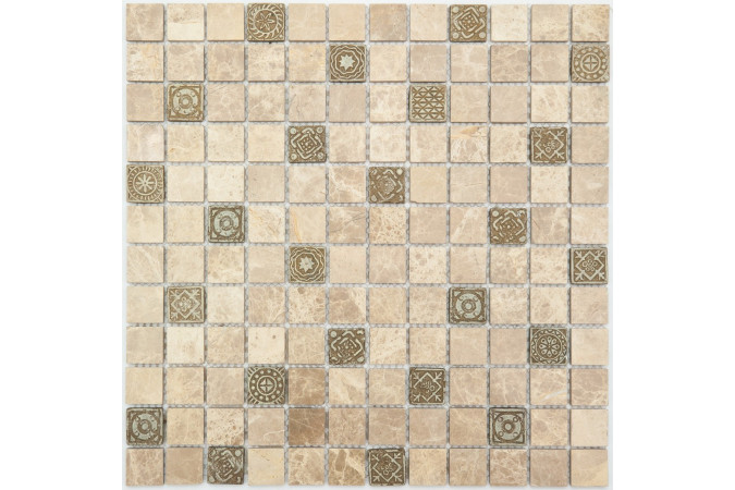 Фото Мозаика NS Mosaic K-717 мрамор керамика матовая 29,8x29,8см - 1