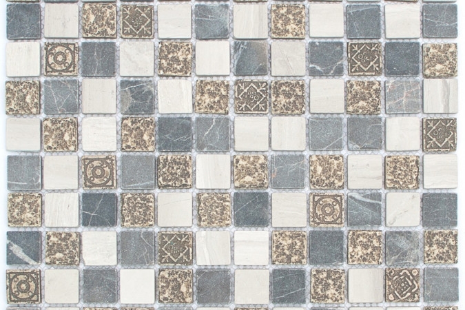 Мозаика NS Mosaic K-736 мрамор матовая 29,8x29,8см