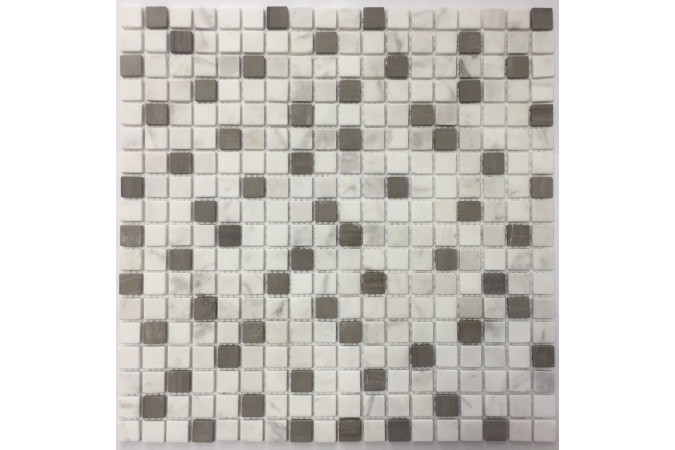 Фото Мозаика NS Mosaic KP-742 мрамор матовая 30,5x30,5см - 1