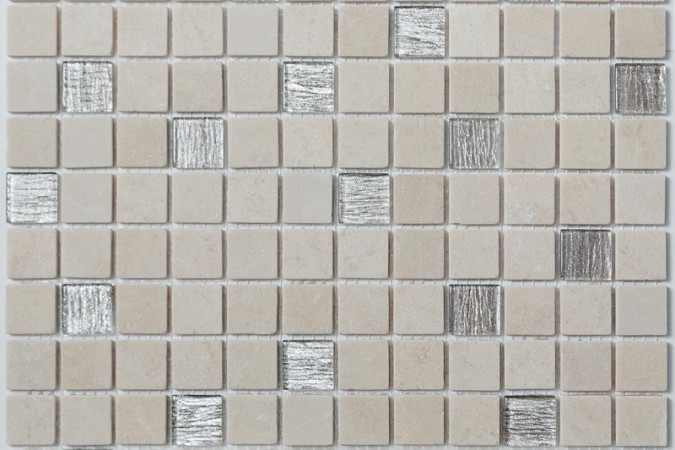 Мозаика NS Mosaic K-755 мрамор стекло матовая 29,8x29,8см