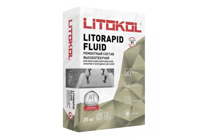 Фото Анкеровочный состав LITORAPID FLUID, 25кг - 1