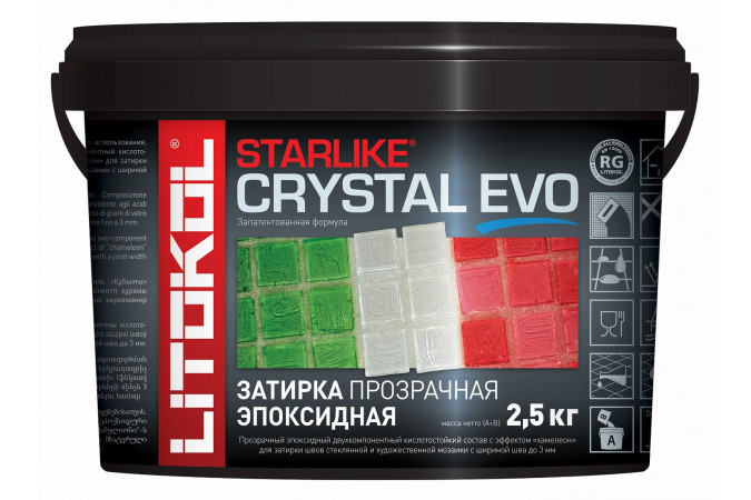 Фото Затирочная смесь STARLIKE EVO S.700 CRYSTAL 2,5кг - 1