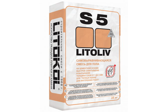 Самовыравнивающаяся смесь для пола LITOLIV S5 25кг