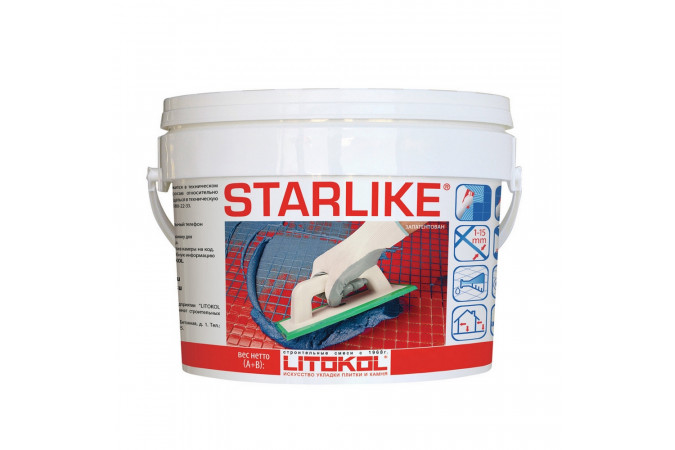 Фото Эпоксидная затирка STARLIKE С.370 Ciclamino 5кг - 1