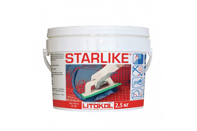 Фото Эпоксидная затирка STARLIKE С.550 Verde Pino 2,5кг - 1