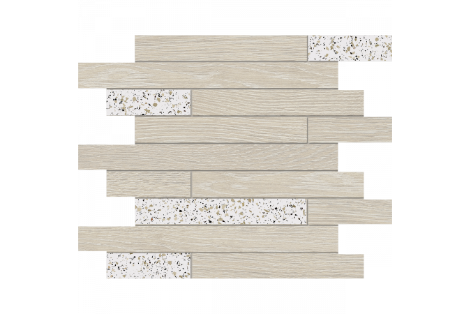 Фото Мозаика Kraft Wood KW00 белый 35x30 - 1