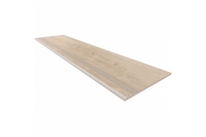 Ступень Soft Wood SF02 бежевый 120x30 с насечками