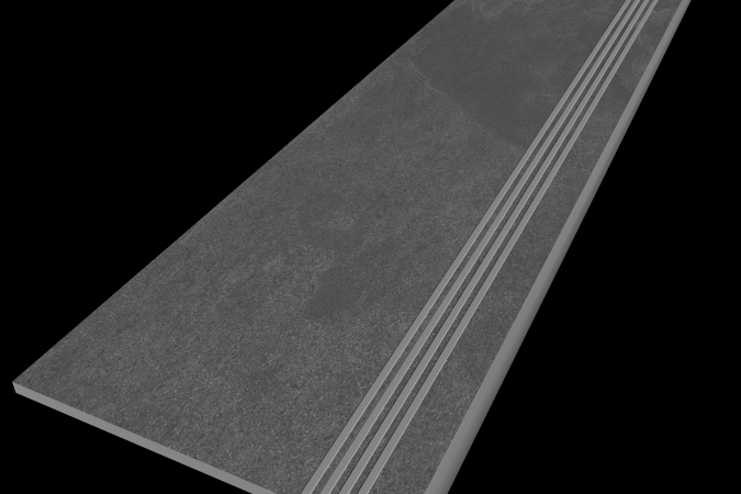 Ступень Терра TE04 черный 120x30 10мм с насечками