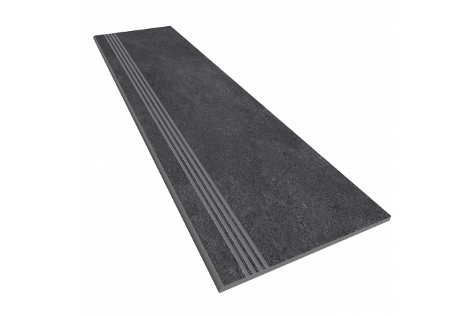 Ступень Luna LN04 черный 120x30 с насечками