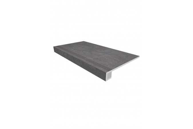 Комплект (Ступень SR06 (33x120) непол. (прямоугол. бортик) с насечками + Подступенок (14,5x120))