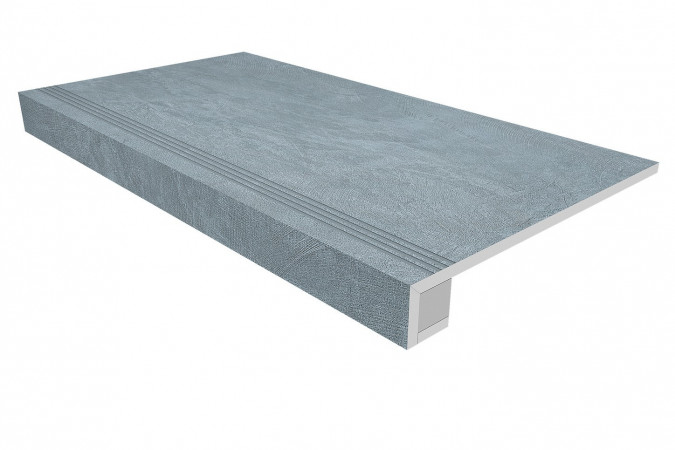 Комплект (Ступень SR02 (33x120) непол. (прямоугол. бортик) с насечками + Подступенок (14,5x120))