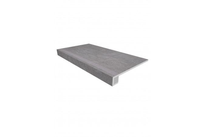 Комплект (Ступень SR01 (33x120) непол. (прямоугол. бортик) с насечками + Подступенок (14,5x120))