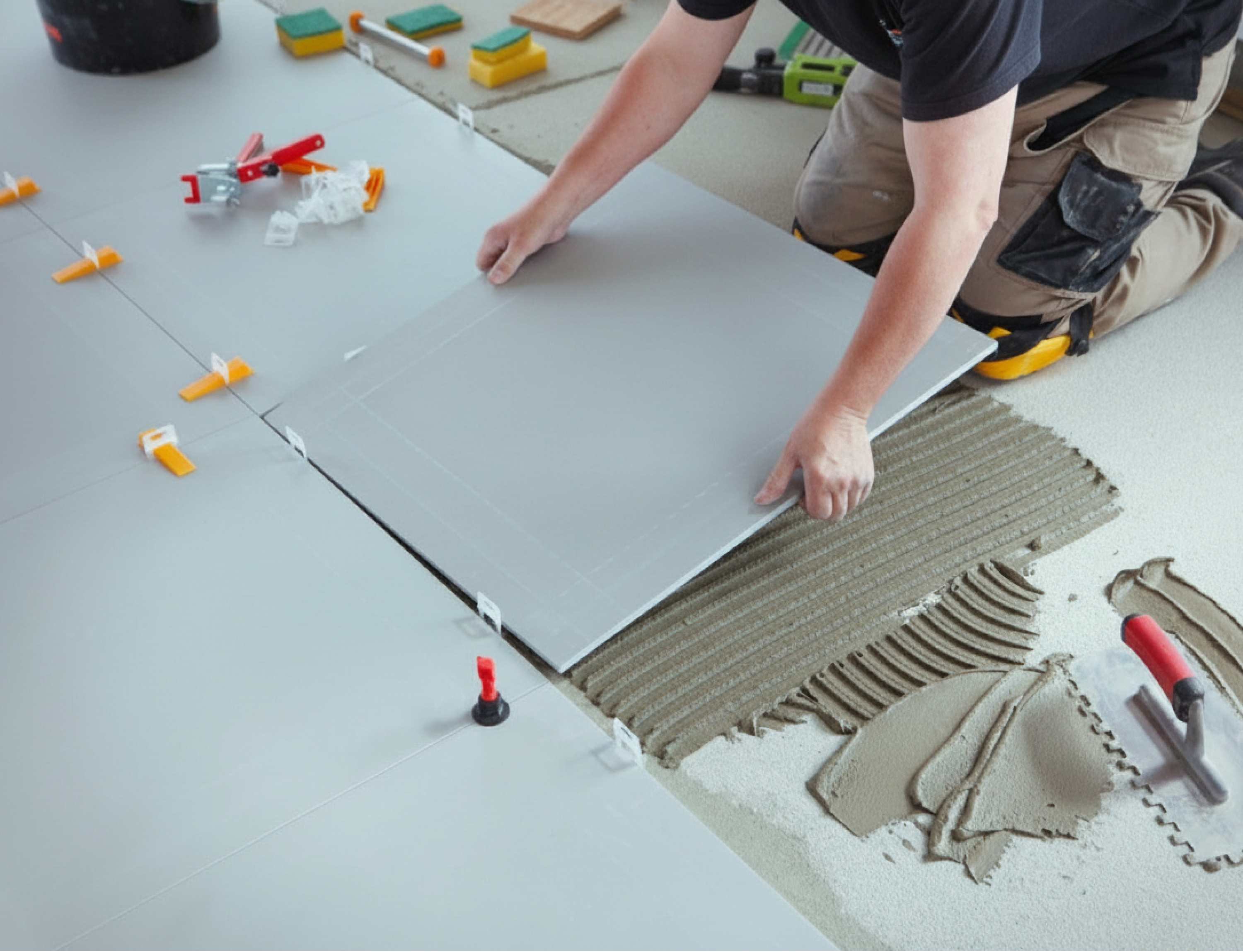 От чего зависит расход плиточного клея