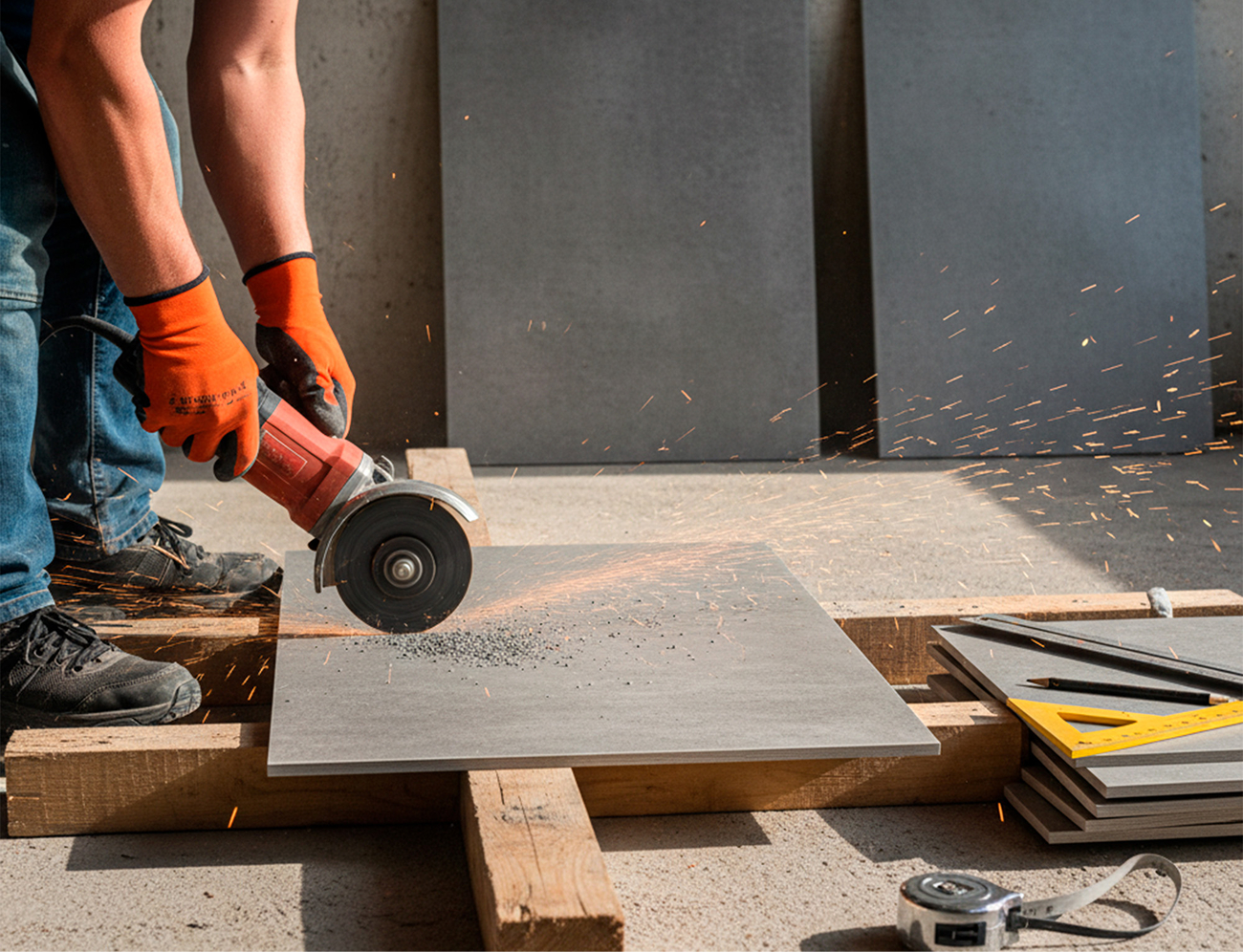 Инструмент для резки керамогранита-болгарка